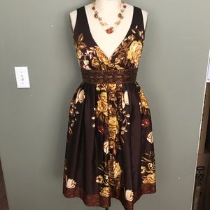 Forever 21 Printed Dress with Bead Embellishments